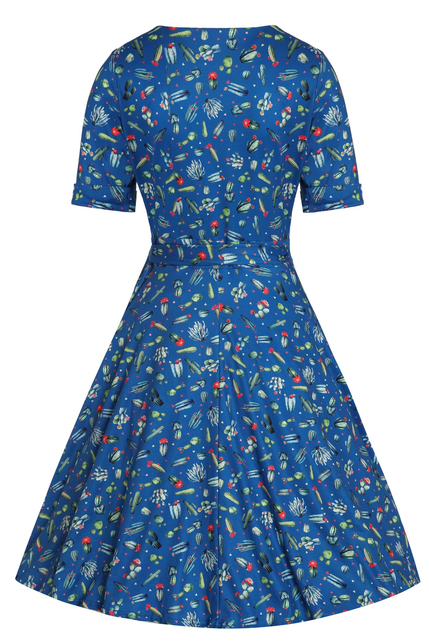 Matilda Cactus Blue Wrap Dress