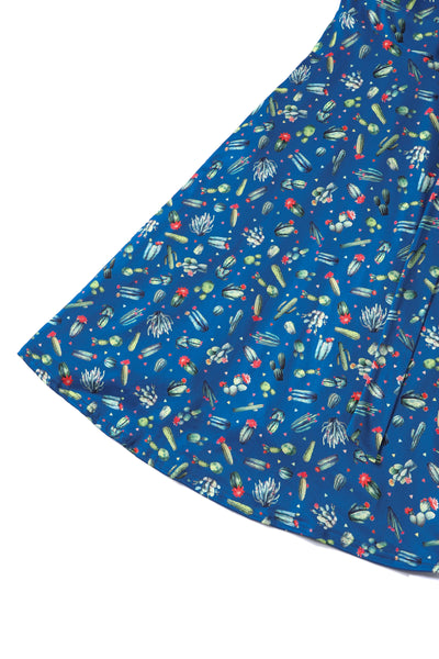 Matilda Cactus Blue Wrap Dress