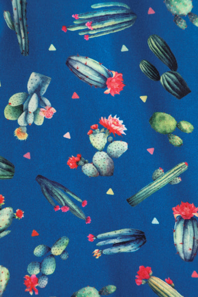 Matilda Cactus Blue Wrap Dress