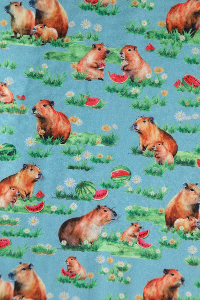 Matilda Capybara Blue Wrap Dress