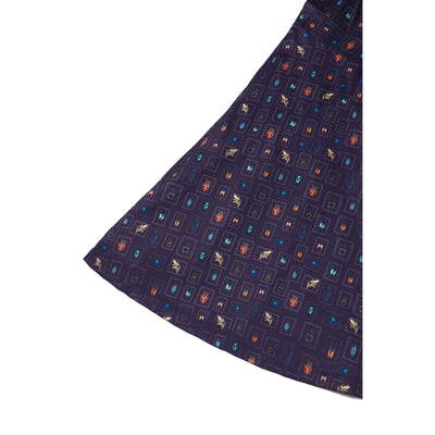 Matilda Navy Blue Bug Collection Print Wrap Dress