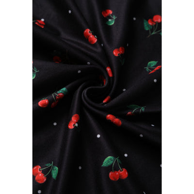 PRE ORDER Billie Long Sleeved Black Cherry Print Dress