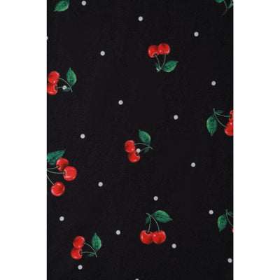 PRE ORDER Billie Long Sleeved Black Cherry Print Dress