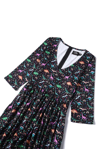 PRE ORDER Billie Dinosaur & Rainbow Long Sleeved Dress