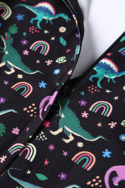 PRE ORDER Billie Dinosaur & Rainbow Long Sleeved Dress