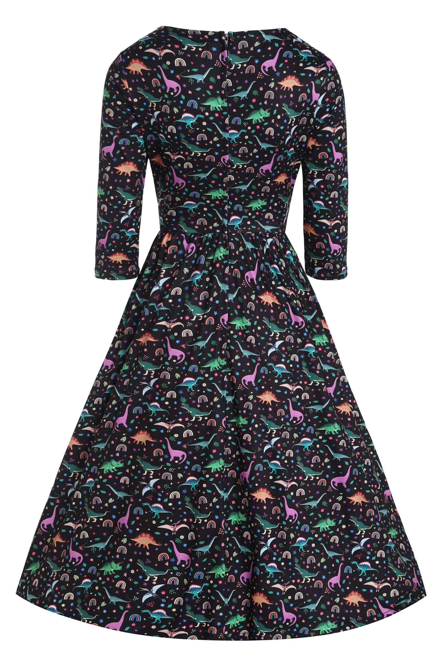 PRE ORDER Billie Dinosaur & Rainbow Long Sleeved Dress