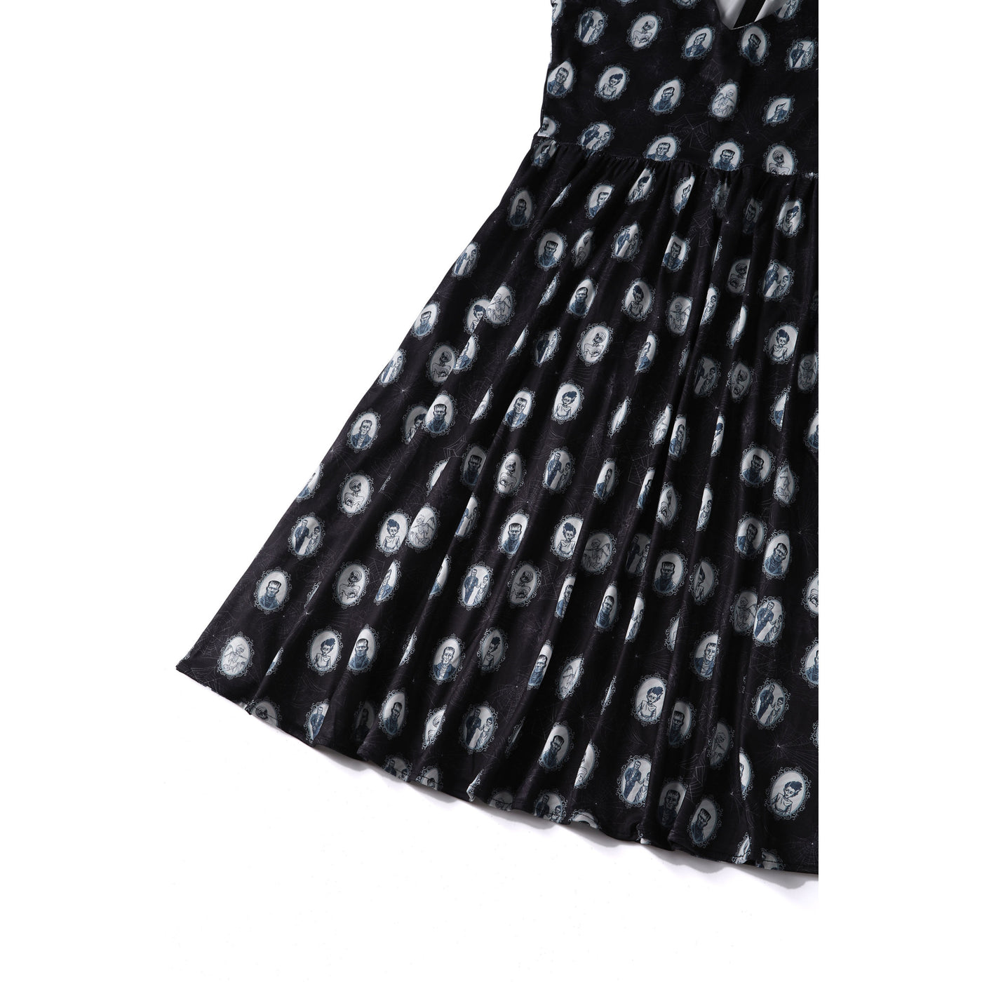 Billie Long Sleeved Black Frankenstein Print Dress