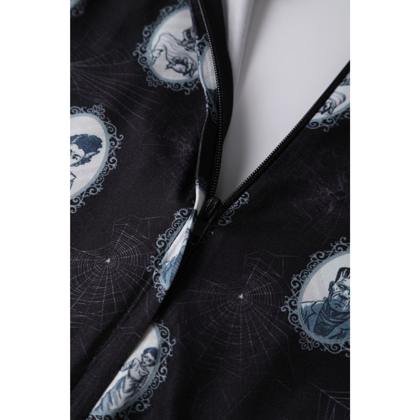 Billie Long Sleeved Black Frankenstein Print Dress