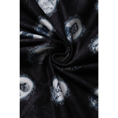 Billie Long Sleeved Black Frankenstein Print Dress