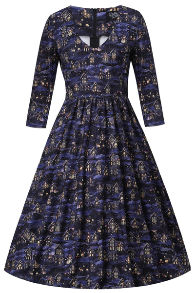 Billie Purple Christmas Village