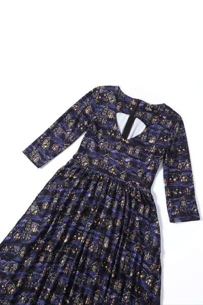 Billie Purple Christmas Village