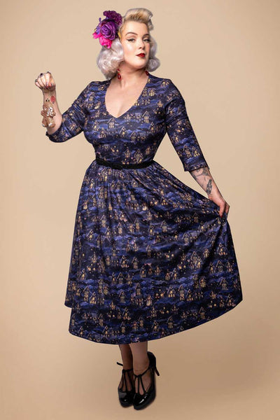 Billie Purple Christmas Village