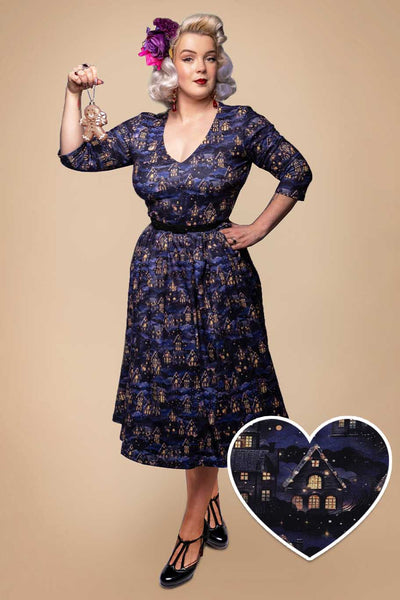 Billie Purple Christmas Village