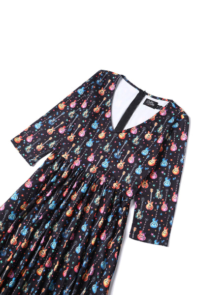 PRE ORDER Billie Rockstar Black Long Sleeved Dress