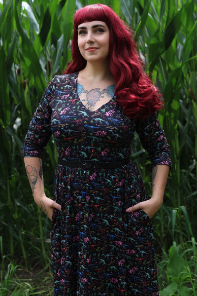 PRE ORDER Billie Black Dinosaur Fossil Dress