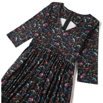 PRE ORDER Billie Black Dinosaur Fossil Dress