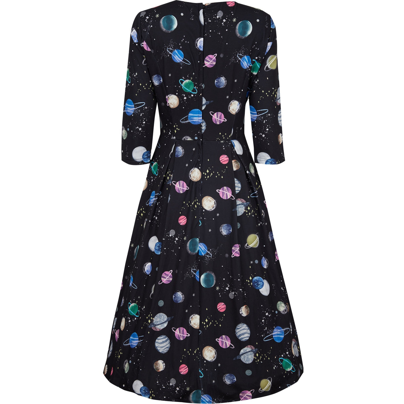 Billie Comfortable Knit Dress in Black Space
