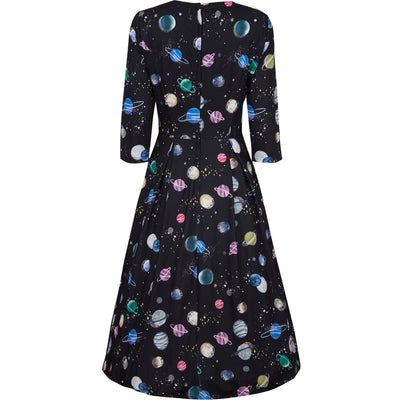 Billie Comfortable Knit Dress in Black Space