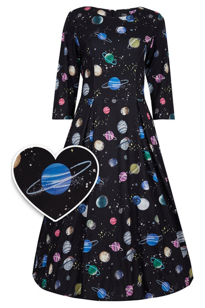 PRE ORDER Billie Comfortable Knit Dress in Black Space