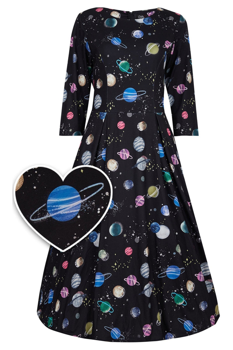 PRE ORDER Billie Comfortable Knit Dress in Black Space