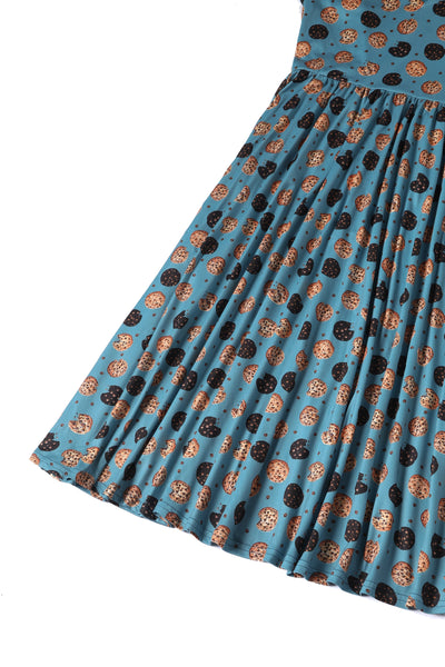 PRE ORDER Billie Cookie Blue Long Sleeved Dress