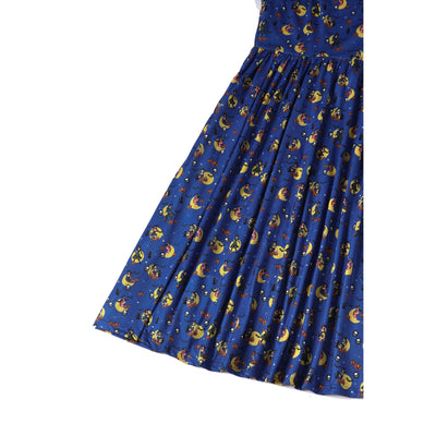 PRE ORDER Billie Blue Pinup Witch Long Sleeved Dress