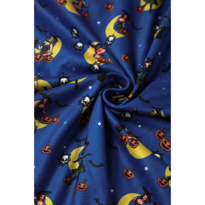 PRE ORDER Billie Blue Pinup Witch Long Sleeved Dress