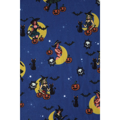 PRE ORDER Billie Blue Pinup Witch Long Sleeved Dress