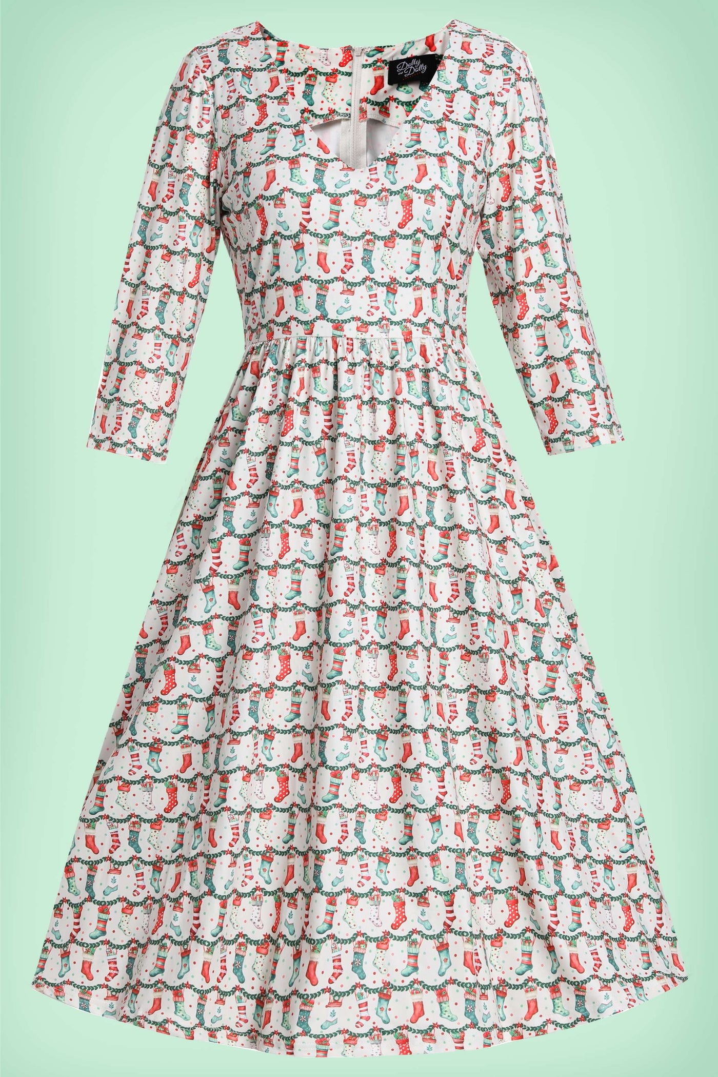 Billie Christmas Stocking Long Sleeved Dress