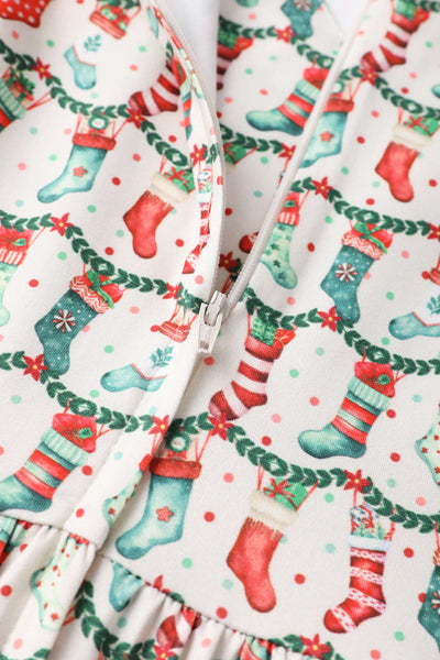 Billie Christmas Stocking Long Sleeved Dress