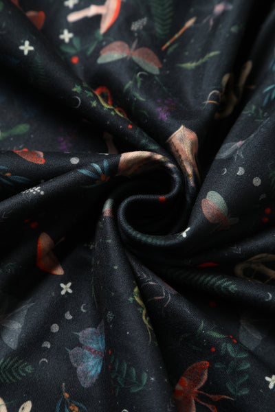 Billie Long Sleeved Dress in Dark Green Mystical Forest Print