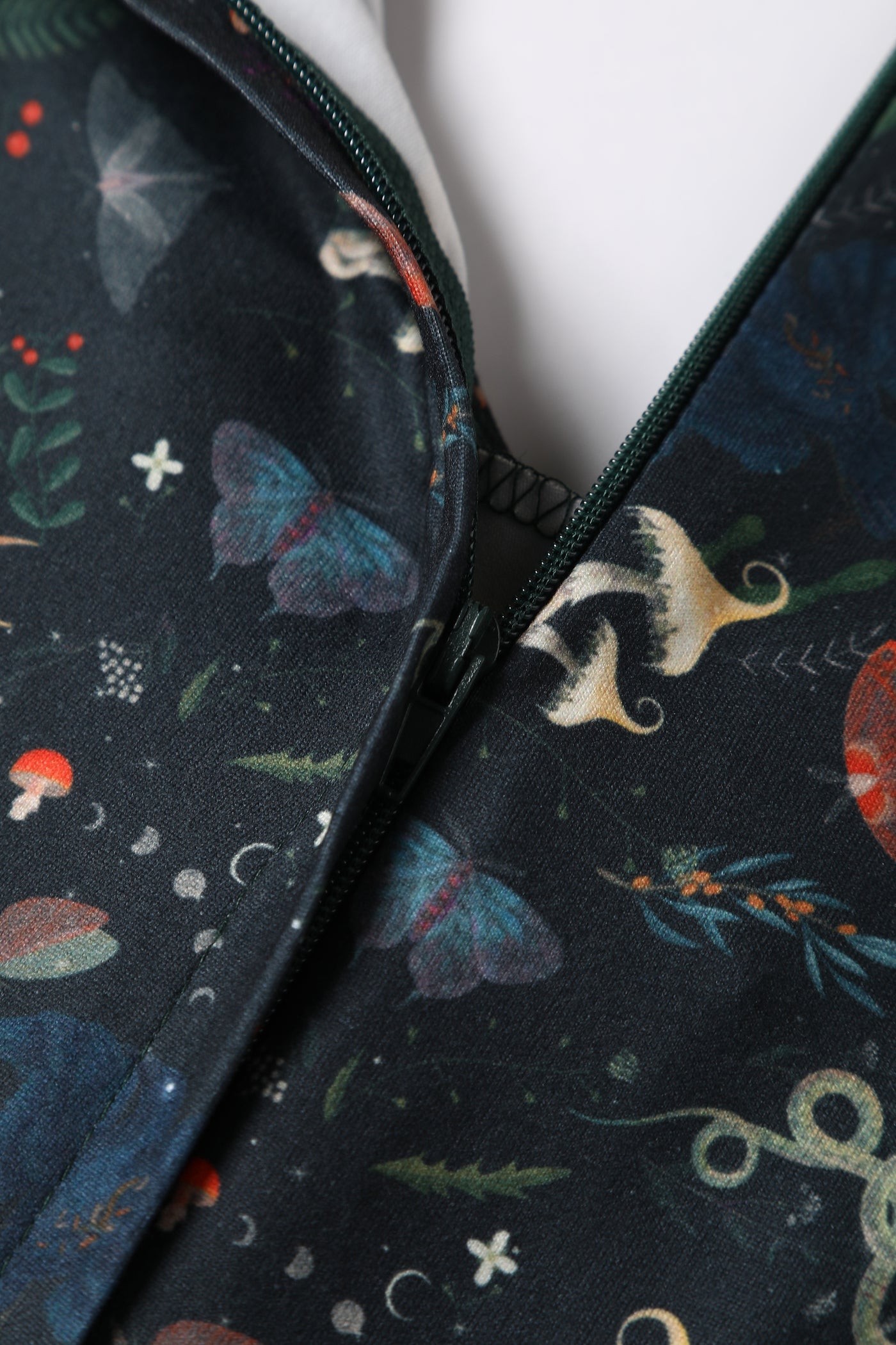 Billie Long Sleeved Dress in Dark Green Mystical Forest Print