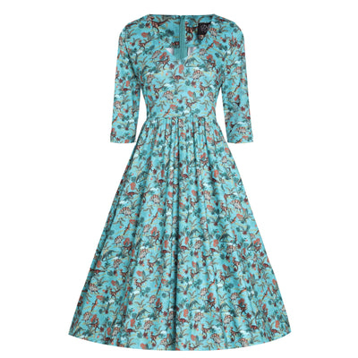 PRE ORDER Billie Long Sleeved Green Dinosaur Print Dress