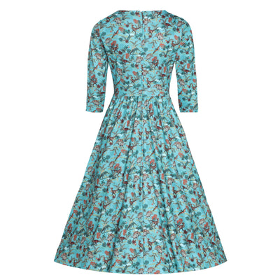 PRE ORDER Billie Long Sleeved Green Dinosaur Print Dress