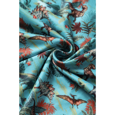 PRE ORDER Billie Long Sleeved Green Dinosaur Print Dress