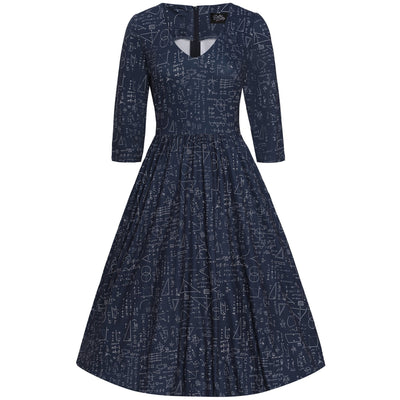 PRE ORDER Billie Navy Blue and Math Dress