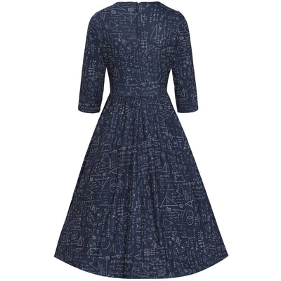 PRE ORDER Billie Navy Blue and Math Dress