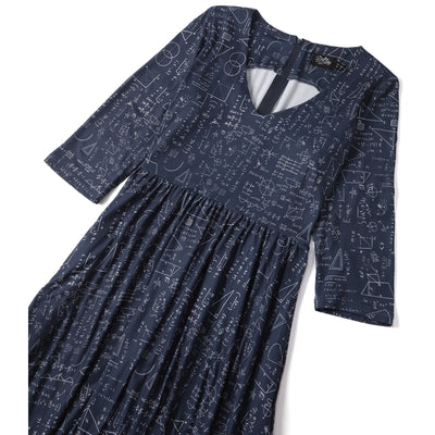 PRE ORDER Billie Navy Blue and Math Dress