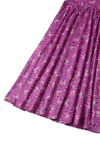 Billie Cheshire Cat Smile Pink Long Sleeved Dress