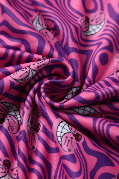 Billie Cheshire Cat Smile Pink Long Sleeved Dress