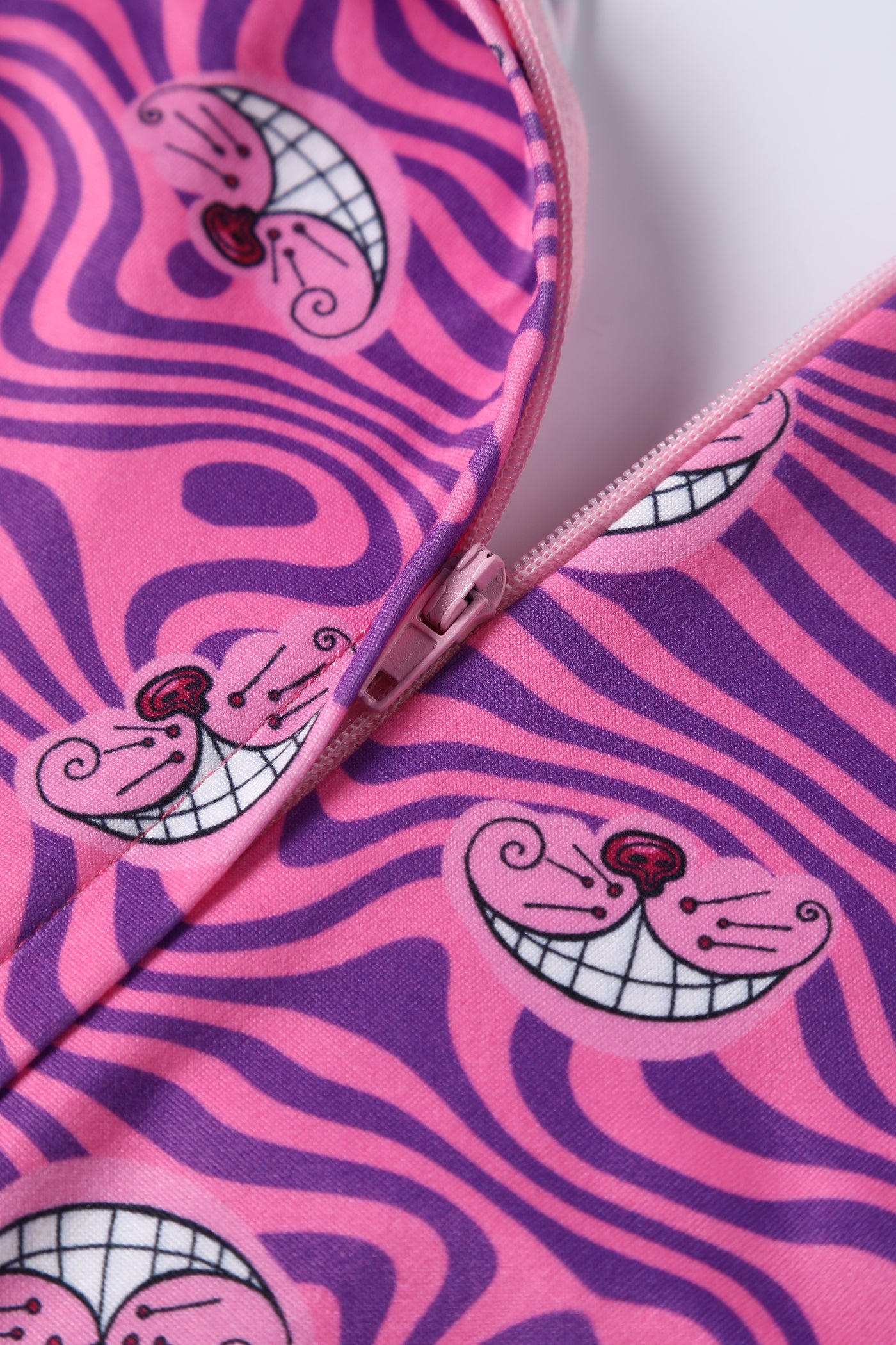 Billie Cheshire Cat Smile Pink Long Sleeved Dress