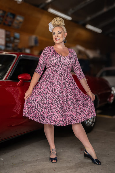 Billie Pink Leopard Print Dress