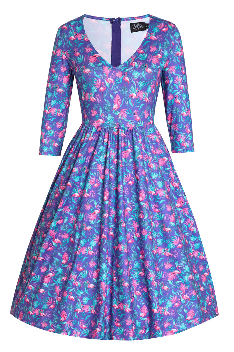 PRE ORDER Billie Flamingo Long Sleeved Dress