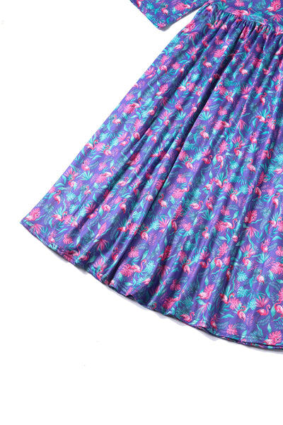 PRE ORDER Billie Flamingo Long Sleeved Dress