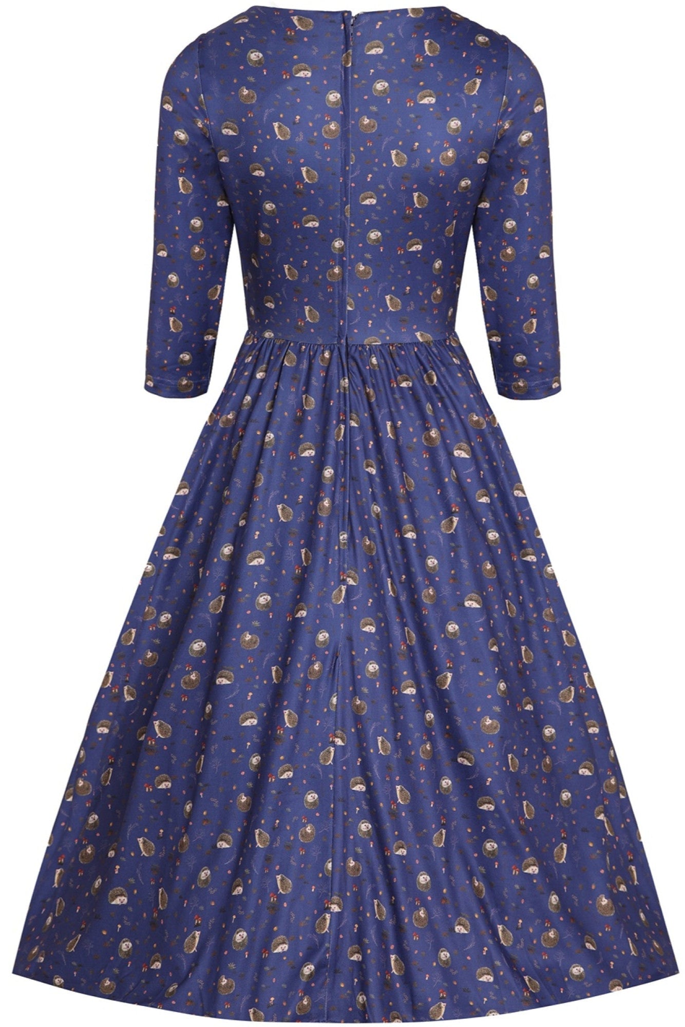 Billie Long Sleeved Purple Hedgehog Dress