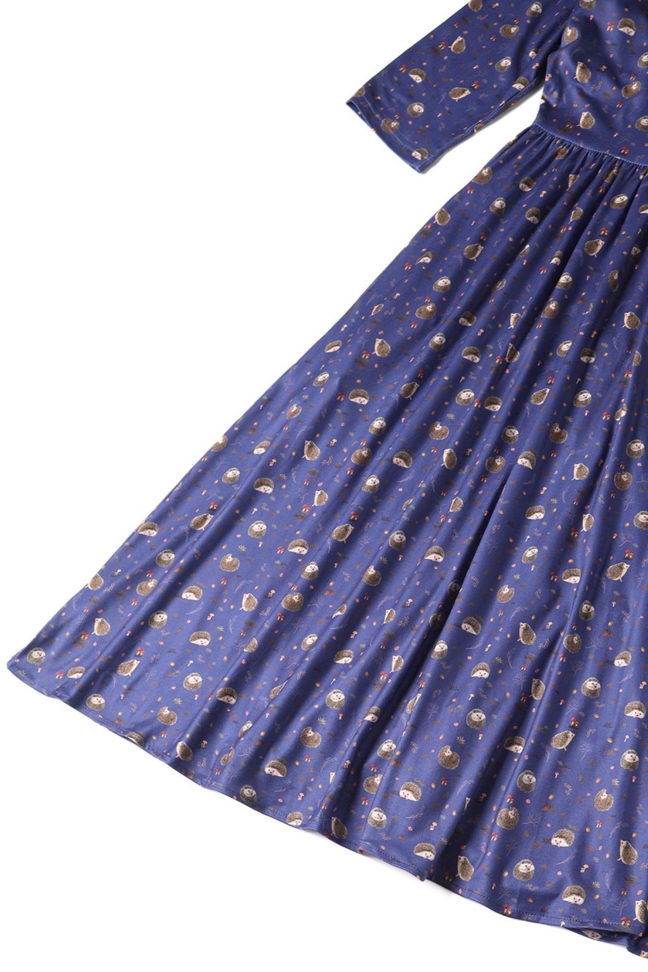 Billie Long Sleeved Purple Hedgehog Dress
