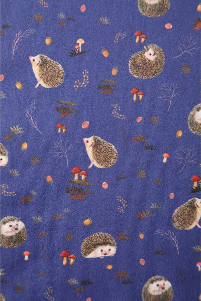 Billie Long Sleeved Purple Hedgehog Dress