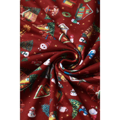 PRE ORDER Billie Red Christmas Fair Long Sleeved Dress
