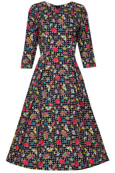 Billie Comfortable Knit Dress in Retro