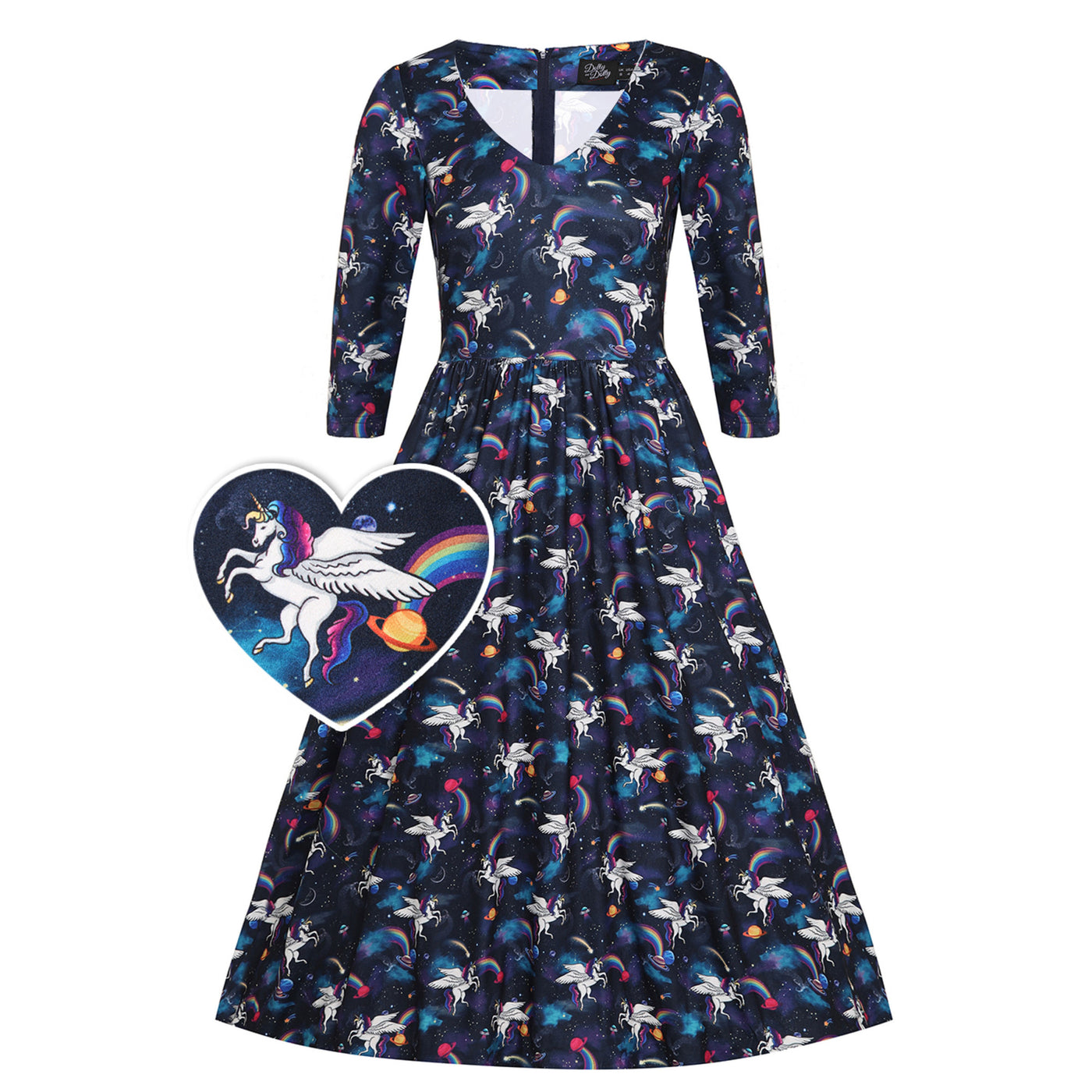 Billie Long Sleeved Magical Unicorn Dress